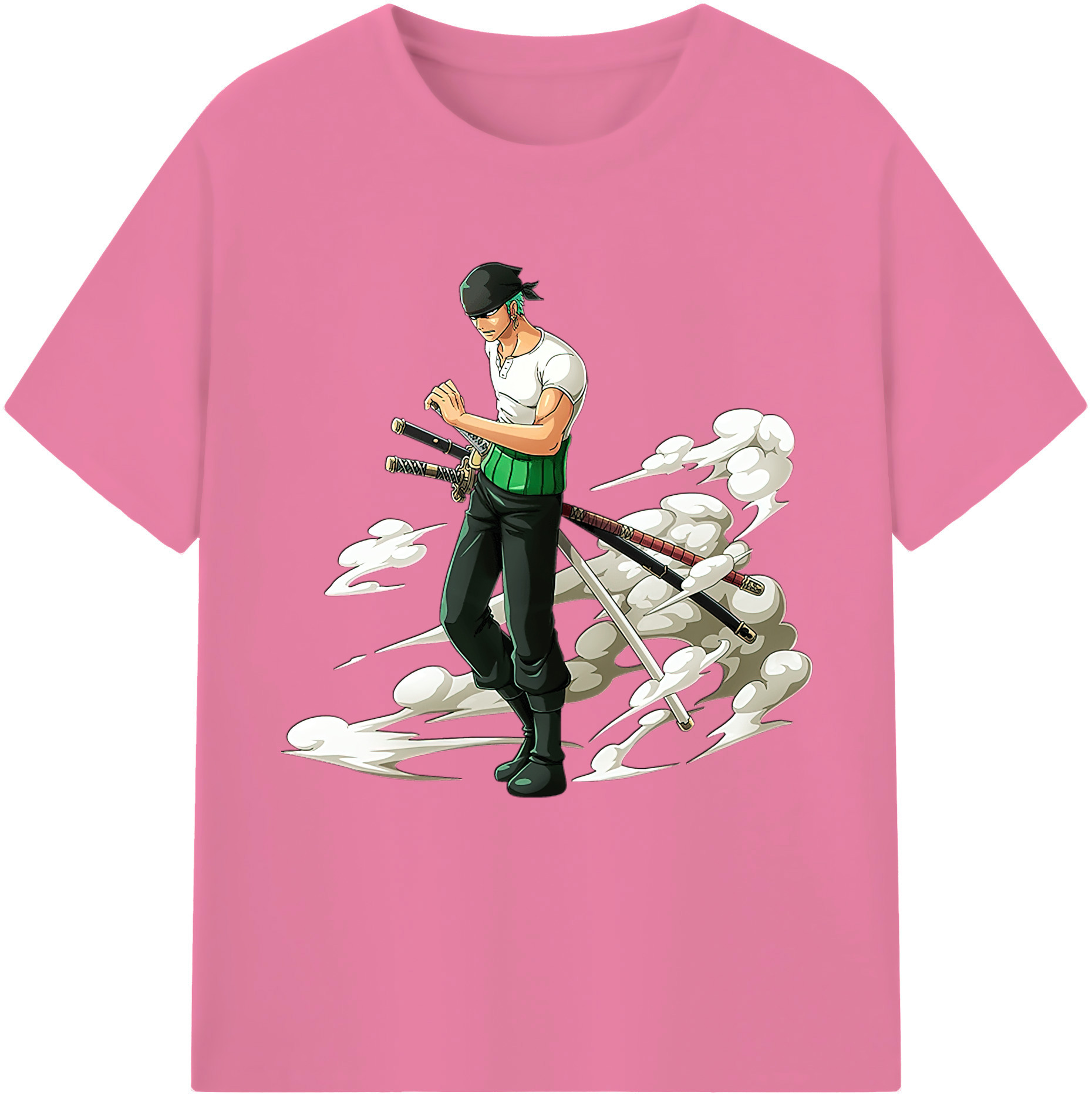 ワンピース ロロノア・ゾロ ONE PIECE Roronoa Zoro 綿100％半袖Tシャツ（フロントプリント）